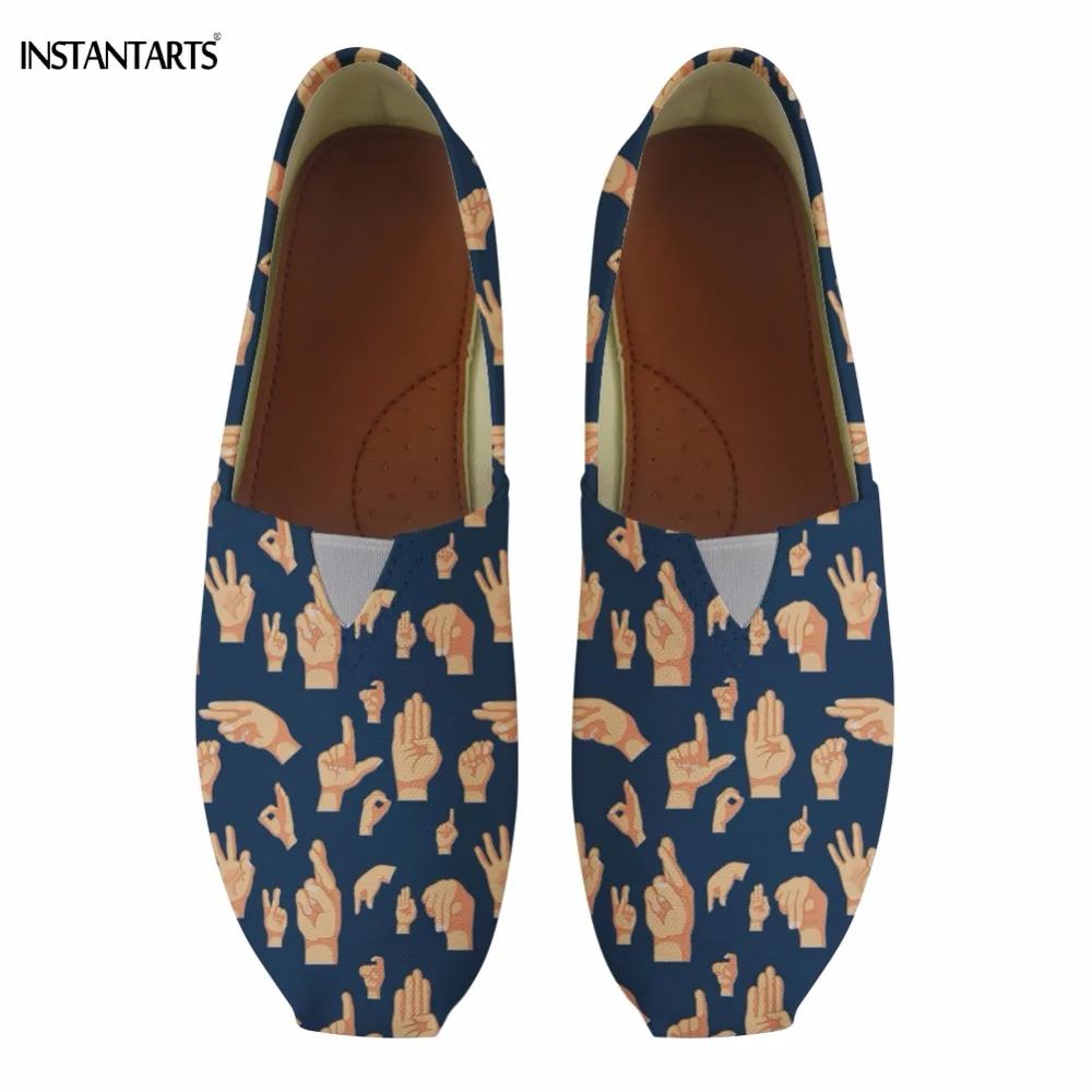 Buy INSTANTARTS Funny ASL Hand Sign Print Women Lazy