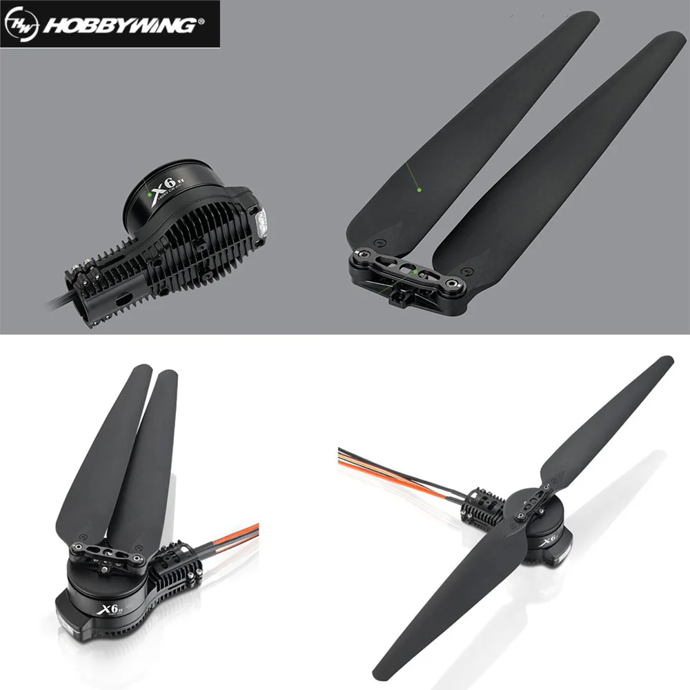 Hobbywing X6 Integrated Power System for Agricultural Drone motor ESC propeller and 30mm tube adapter motor mount combo