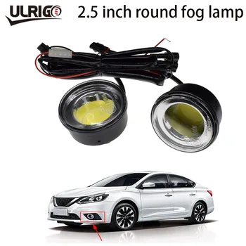 

2 Pcs Hot New COB 12/24 V De Voiture Auto Blanc Ronde Off road led DRL Feux de jour brouillard parking avertissement de lumiere
