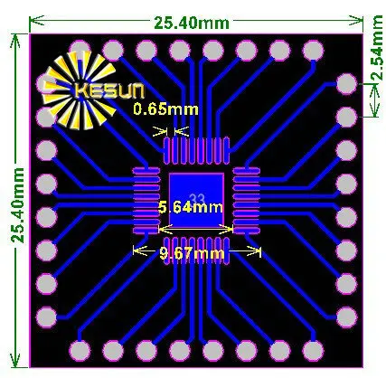 10 шт. QFP32 QFN32 поворотный разъем 0 65 мм 8 IC адаптер/плата адаптера PCB
