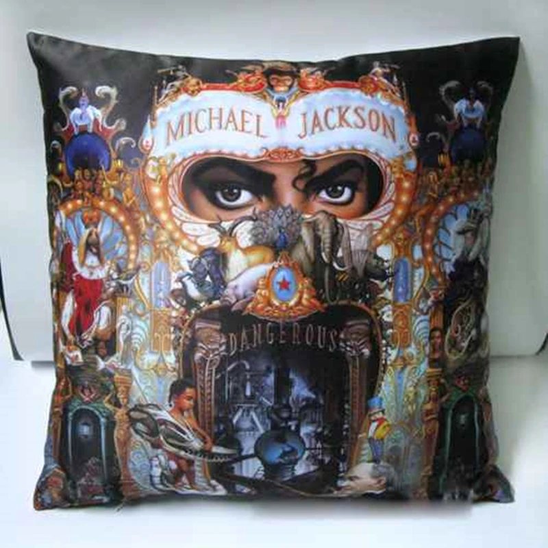 

Pillowcase Michael Jackson Dangerous Style Cushion pillow Cover Home Decorative Throw Pillow Case Free shipping