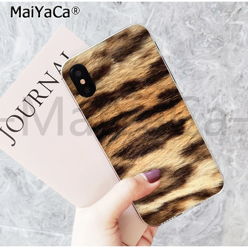 MaiYaCa милый чехол для телефона модный Тигр Леопардовый принт пантера для iphone 11 pro 8 7 66S Plus X 5S SE 44S XS XR XS max