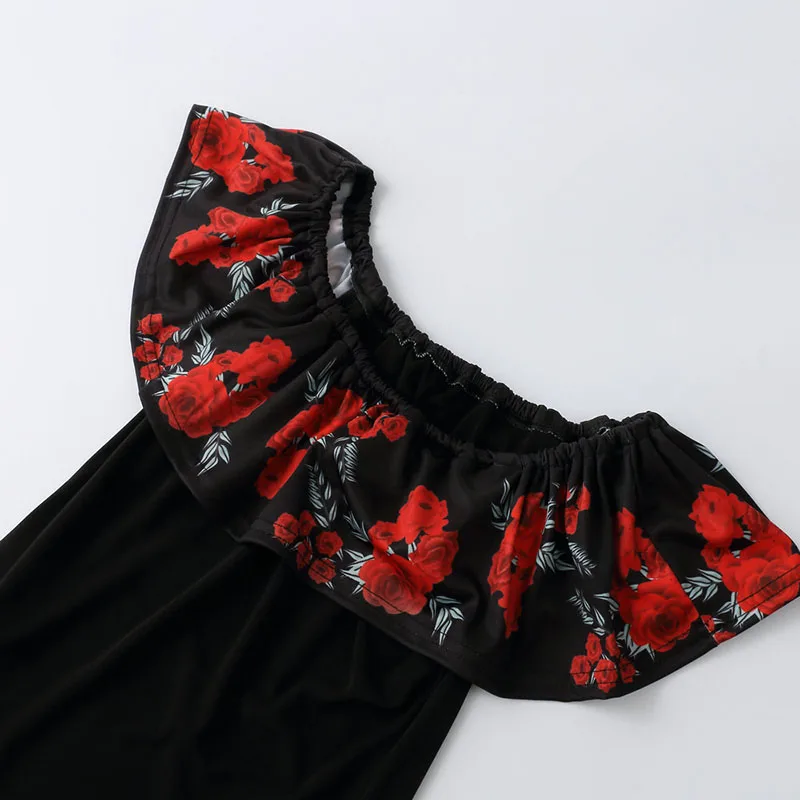 Sexy Women Floral Monokini Lady Off-shoulder One-piece Swimwear Beachwear Bikini