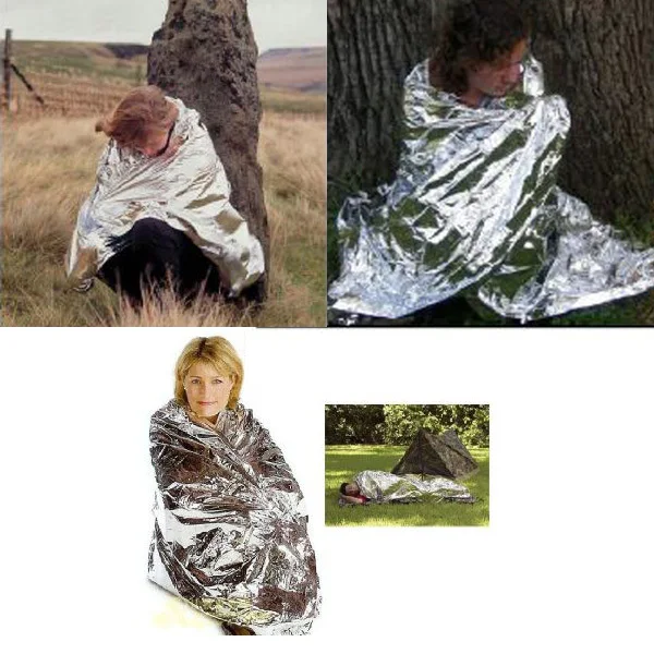 

Good! Outdoor Camping Tool Rescue Mylar Thermal Blanket Wrap Emergency Survival Tools im