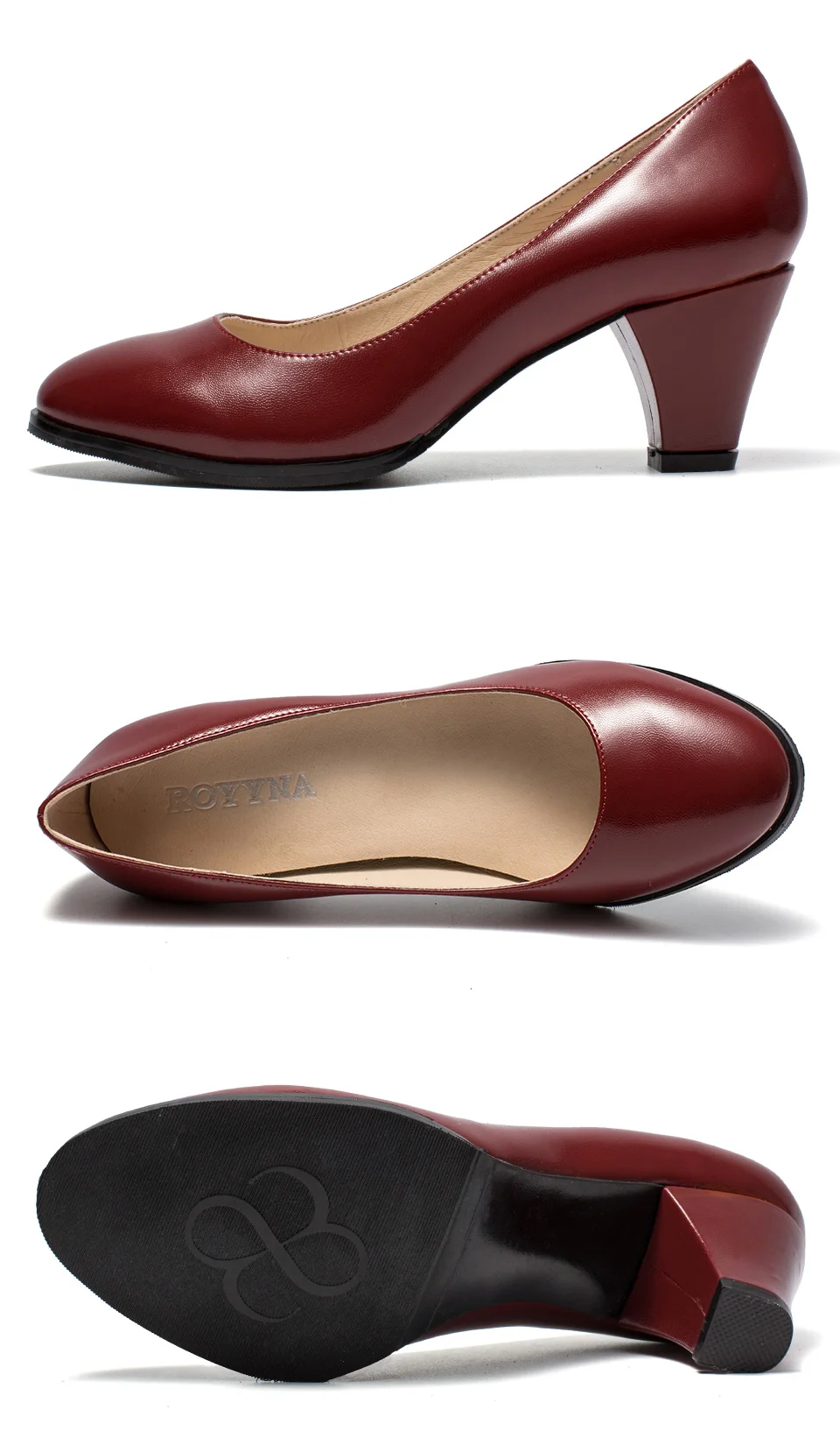 ROYYNA/Новое поступление; женские туфли-лодочки в классическом стиле; женская офисная обувь с круглым носком; женская официальная обувь без шнуровки; женские туфли на шпильках