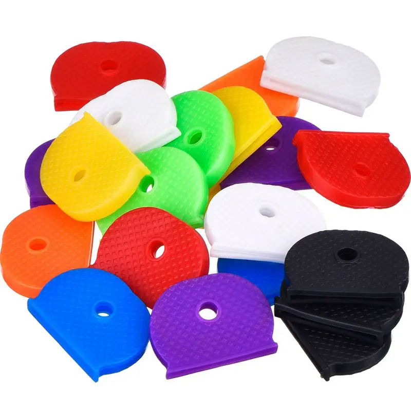 24 Key Caps With Flexible Key Cover For Easy Identification Of Door Keys, Multicolor - Цвет: As Shown