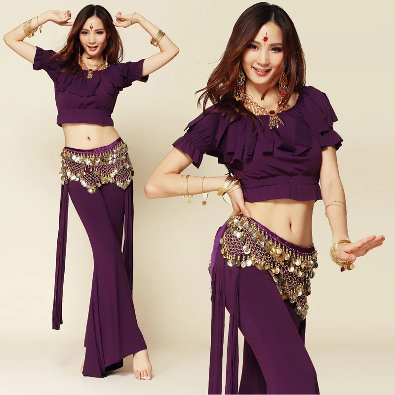 Женский хлопковый костюм для танца живота комплект из 2 предметов|belly dance suit|dance