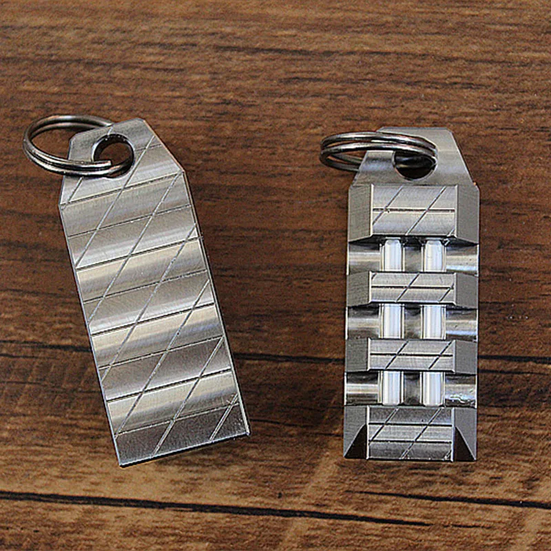 EDC Outdoor Automatic Light 25 Years Tritium Titanium Alloy Keychain Fluorescent Tube Lifesaving Emergency Lights Free shipping