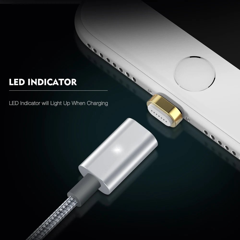 Магнитный usb кабель FLOVEME для iPhone X 8 7 Plus быстрое зарядное устройство Micro USB Type C Android