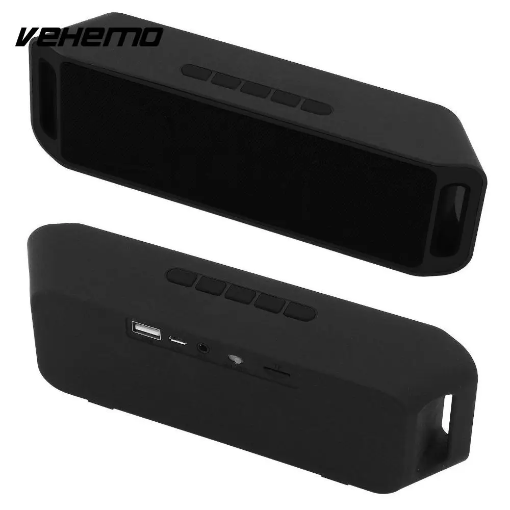 Vehemo SC208 Bluetooth 4,0 беспроводной динамик стерео сабвуфер динамик s TF USB fm-радио Встроенный микрофон двойной бас звуковая коробка