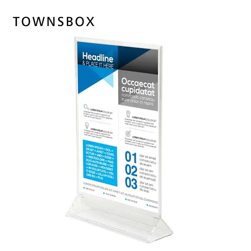 Desk Poster Frame Plastic A4 Frame Sign Holder Picture Frames