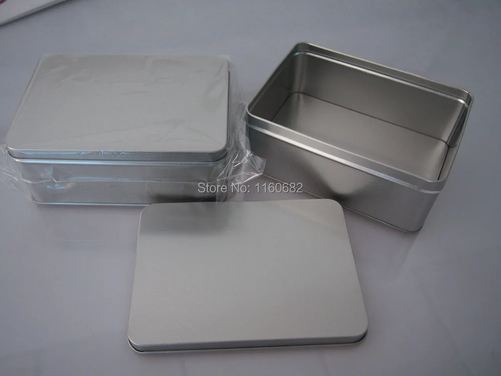 What stores carry rectangular tin containers?