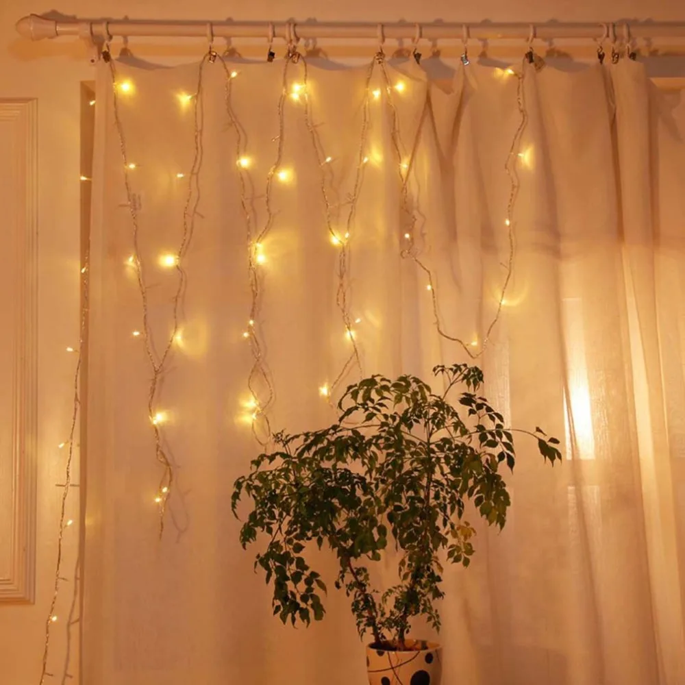 

BZ1089 8.5 meters 100led lights European regulations with music Christmas decoration lights with stars decorative lights