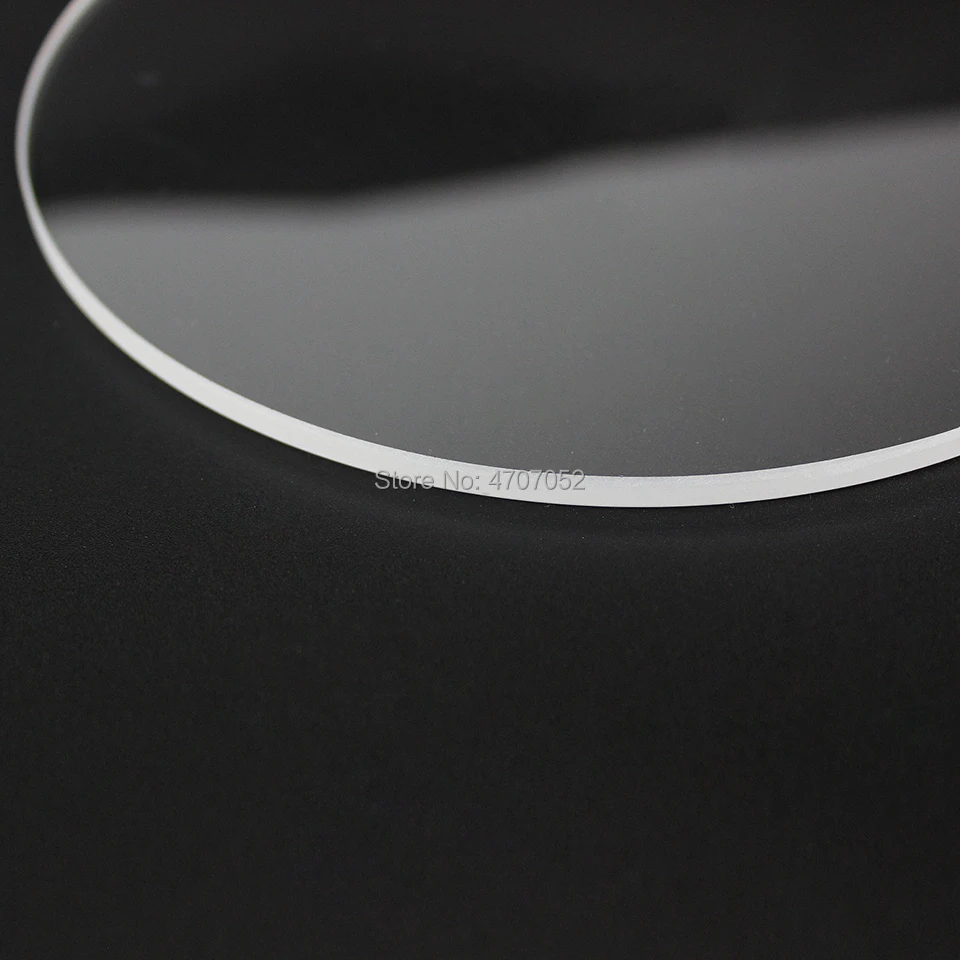 Полированная термостойкая прозрачная кварцевая пластина диаметром 45 мм* 3 мм стеклянный лист