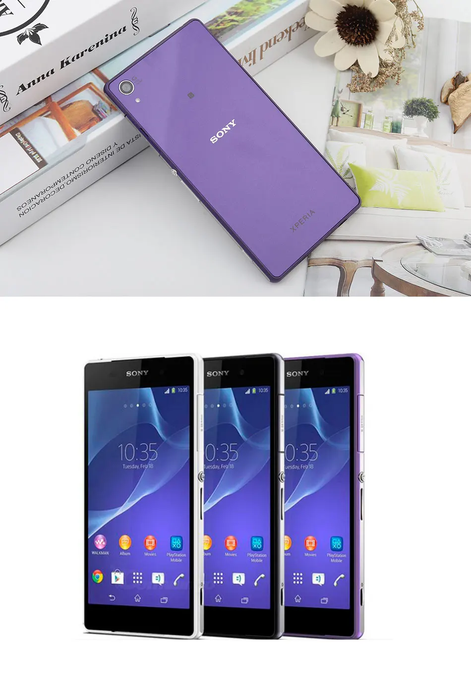 Мобильный телефон sony Xperia Z2 D6503 LTE 4G 5," 1080x1920 p 3 ГБ ОЗУ 16 Гб ПЗУ Snapdragon 801 3200 мАч nfc-телефон на базе Android