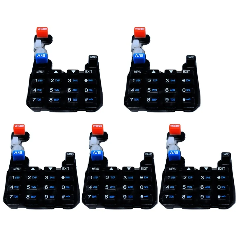 Baofeng портативная рация UV5R цифровые клавиши клавиатуры для Pofung UV двухстороннее радио UV-5R UV-5RA UV-5RC UV-5RE серии - Цвет: 5 Pcs