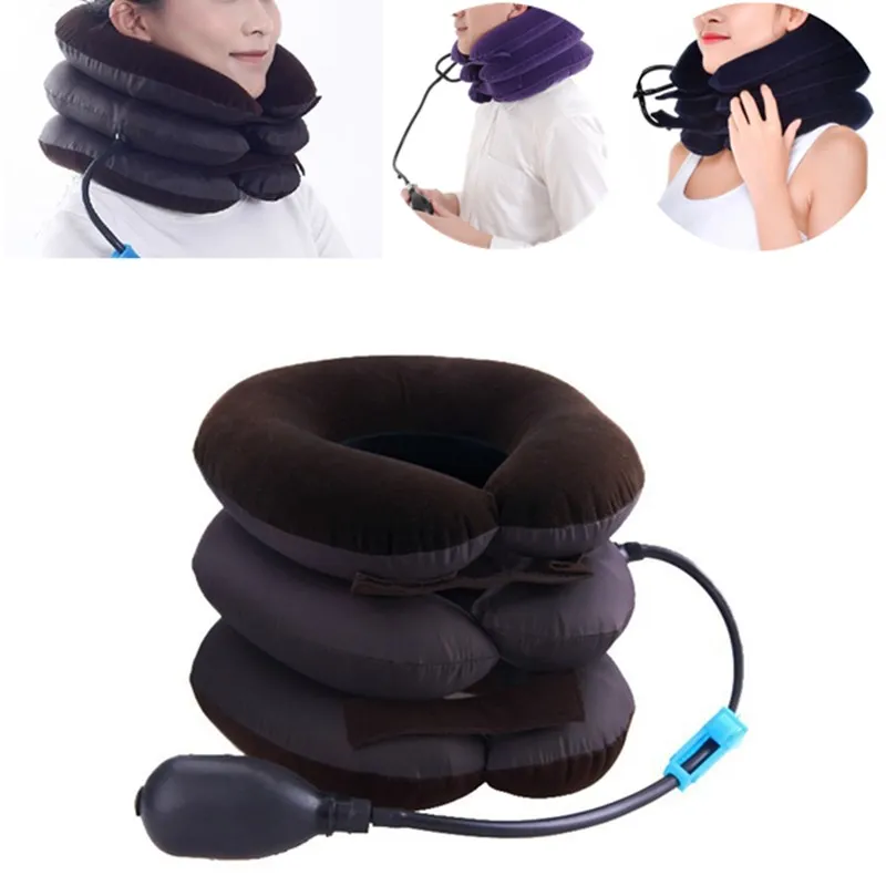 Household Inflatable Cervical Vertebra Retractor Neck Relief Support Tractor Treatment For Muscle Strain Neck Tractor Massage
