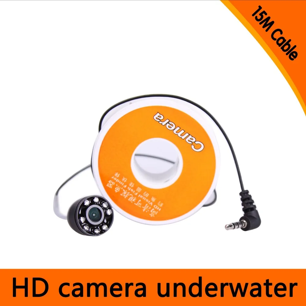  CR-006H 15Meters Depth Mini Underwater Camera with 8pcs of White LED for Fish Finder and Diving Cam - 32540929298