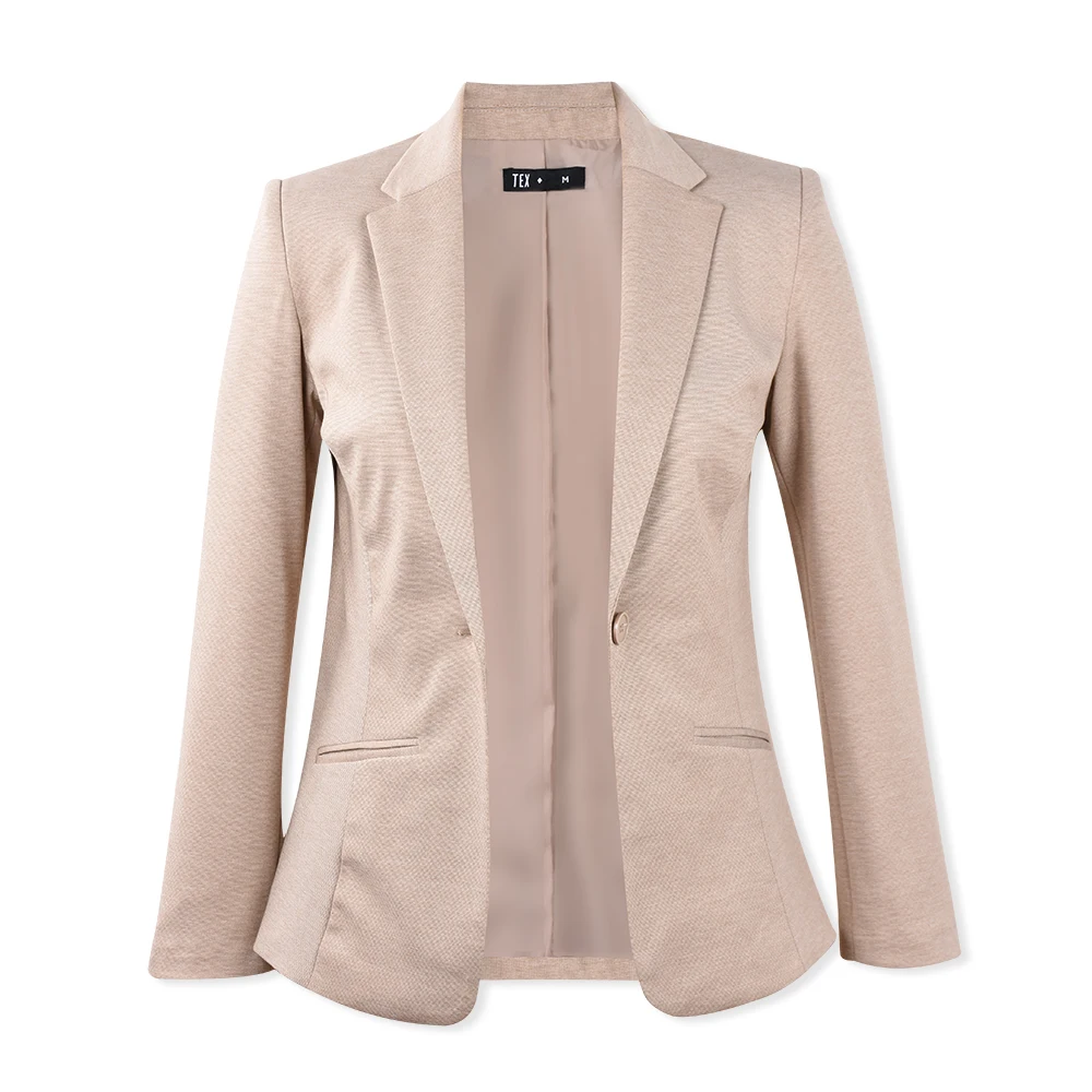 

Blazer Jackets for Women 2019 spring fashion Work Style Suit Office Ladies Blazer Long Sleeve Single Button Solid Outerwear
