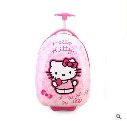 Cartoon Hello Kitty Kid s Travel Trolley bag on wheels Kid s Luggage Case Children School