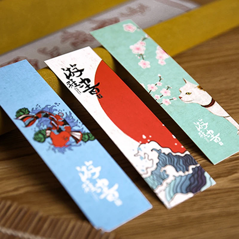 Paper Bookmark 30 Sheets/pack Vintage Japanese Style Book Marks For School Student