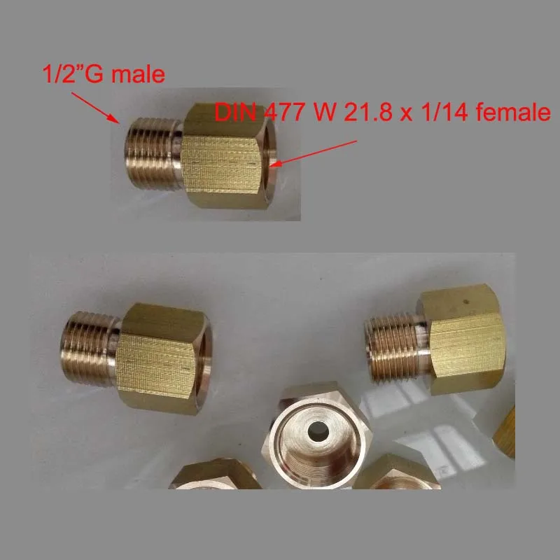 Free Shipping Homebrew CO2 Regulator Connector,1/2"G or 5/8 "G male to