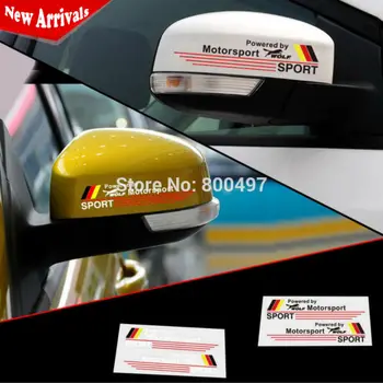 

20 x New Style Power by Wolf Motorsport Stickers Rear View Mirror Car Decals for Ford Focus Fiesta Mondeo Fusion