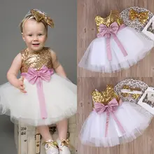 Детские милые платья с бантом для девочек детское Пышное Платье для принцессы вечерние свадебные торжественные платья