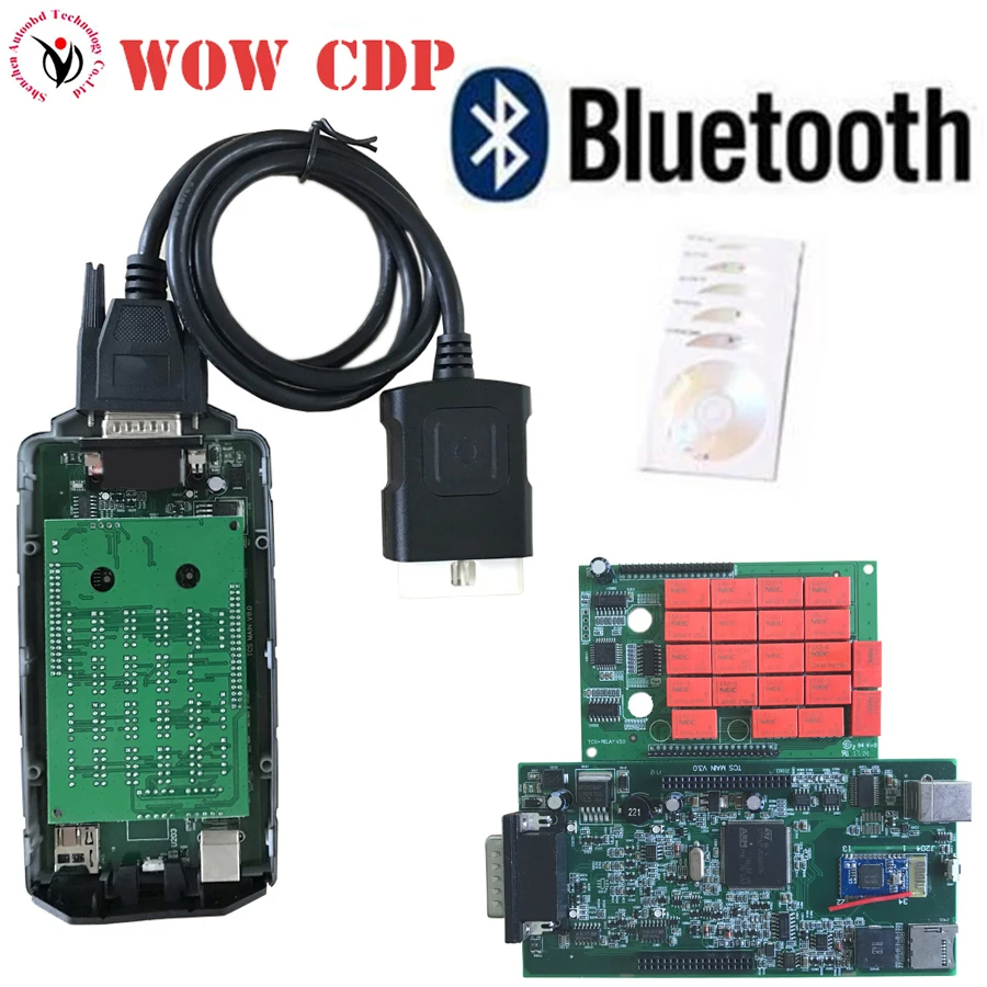 

2PCS DHL freeship Double Green Board V5.008.R2+5.00.12 WOW CDP Snooper Bluetooth For Cars&Trucks Diagnostic Tool OBD Scanner