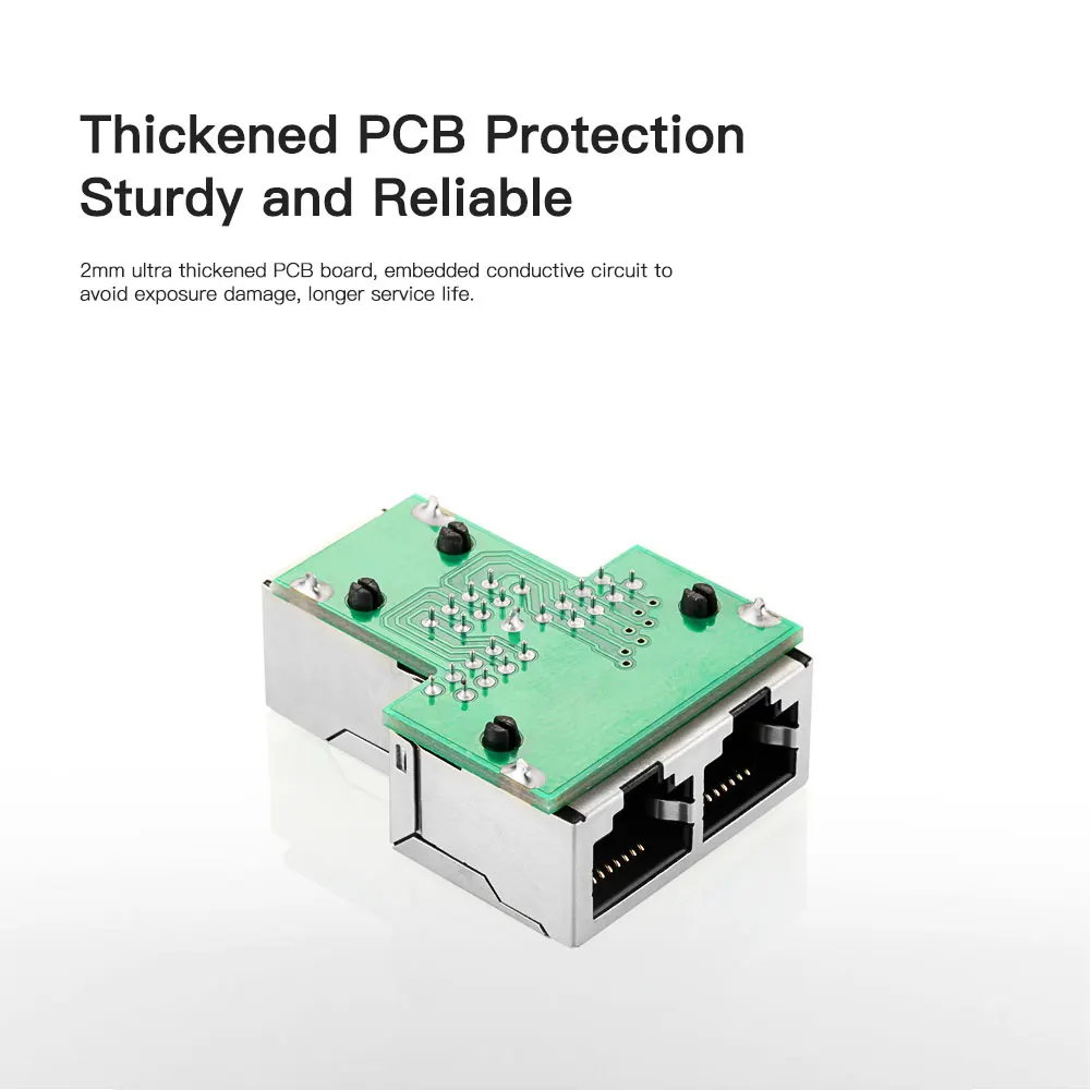 Разветвитель RJ45 с 1 на 2 гнездовыми портами для CAT 5/CAT 6/CAT 7|Кабели передачи данных| |