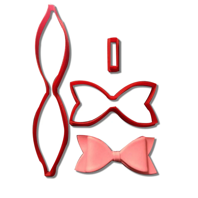 

Lovely Cartoon Bow Kit Tie Cookie Cutter set Custom Made 3D Printed Fondant Cupcake Top Cookie Cutter set Cake Decorating Tools