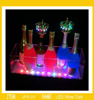 

5pcs/lot Crown Head LED Table Lamp Wine Stopper Colorful LED light Flash Champagne Crown of Cold Fireworks Replacement Luminous