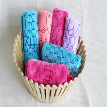 1 PC מותג 100% כותנה הטבע כיכר מגבת יד דפוס באני נשיאה קלה נסיעות בית מגבת סופר רך מגבת הפנים 25*25 ס”מ טקסטיל