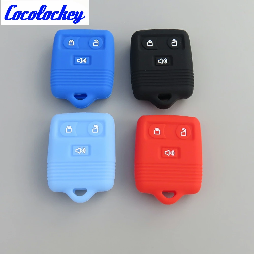 

Cocolockey Silicone Car Key Cover for Ford Lincoln Mercury F150 F250 Escape Ranger Explorer Remote Key Case For Car Styling