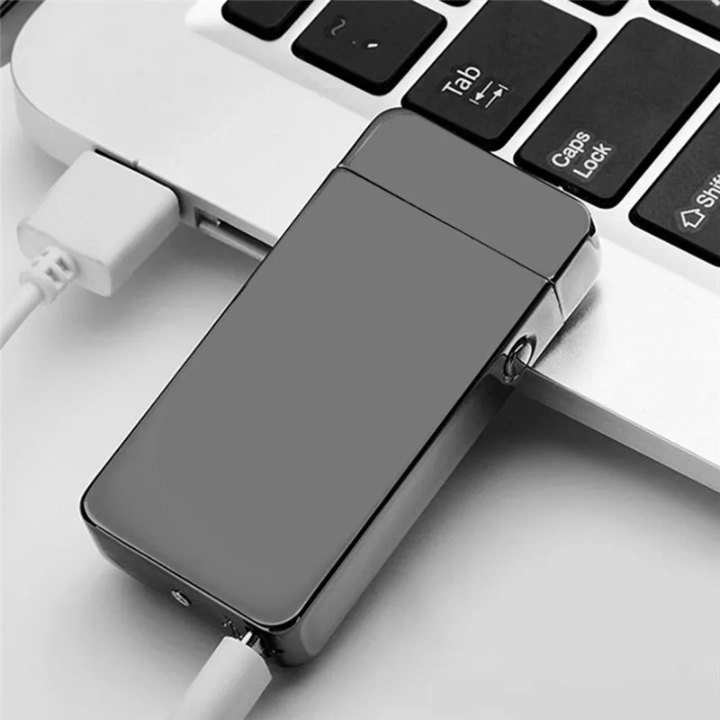 Luxury-USB-Arc-electronic-lighter-Flameless-Windproof-Cigarette-Lighter-Plasma-Smoking-Gadget-Dual-Arc-Rechargeable-Lighter (2)
