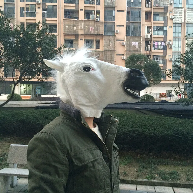 

2019 Halloween Unicorn Horse Animal's Head Latex Mask