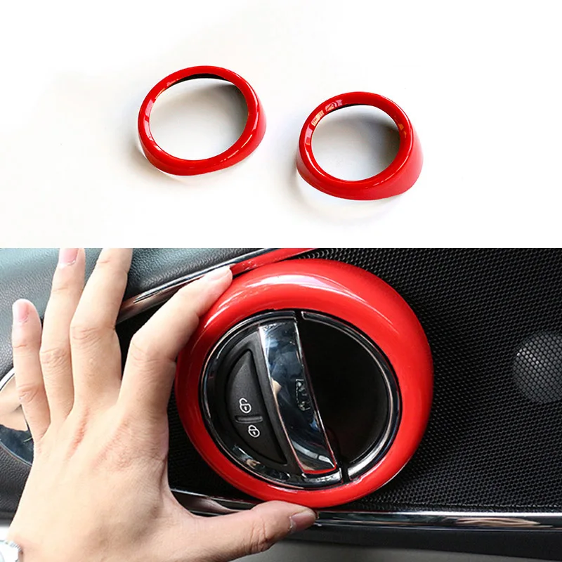 ABS интерьер центр вентиляционное отверстие приборной панели переключения передач рулевое колесо кольцо крышки наклейки для Mini Cooper Clubman F54 автомобиль-Стайлинг - Название цвета: Door Handle 4pcs