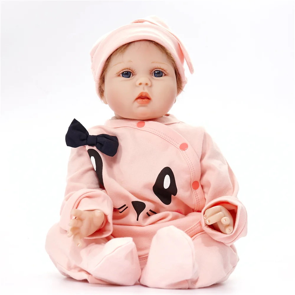 

55cm Lovely Newborn Baby Doll Realistic Reborn Doll with Cloth Body for Kids Girl Toy Birthday Christmas Gift