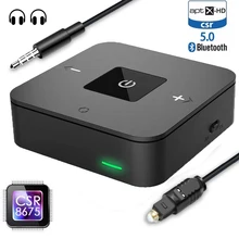 Двойное соединение Bluetooth 5,0 Aptx HD низкая задержка оптический музыкальный передатчик приемник RCA Aux 3,5 мм беспроводной аудио ТВ адаптер