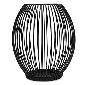 

Large Black Metal Hollow Out Metal Iron Candle Holder Cage Articles Candlestick Christmas Decorations for Home 3DZT115