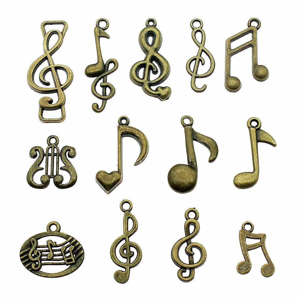 Designer Charms Musical Note Antique Bronze Color Jewelry Findings Diy Wholesale | Украшения и аксессуары