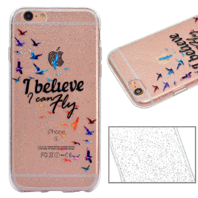 cute cartoon glitter silicone case iphone 5 6 s 7 plus (6)