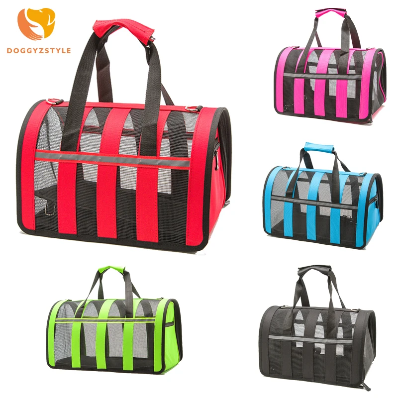 

Outdoor Dog bags travel pet nylon stripe breathable cat carrier bag Colorful Handbag S-L Size Easy Carry Pet Bag pet carrier