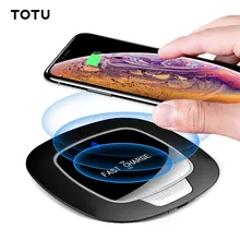 TOTU 10 Вт Qi Беспроводной Зарядное устройство для iPhone X Xs Max Xr Настольный Быстрый Беспроводной зарядного устройства для samsung Galaxy Note 9 8 S9 S8 плюс