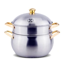 Пароварка из нержавеющей стали кастрюля универсальная утолщенная суповая кастрюля антипригарная Пароварка кастрюля для индукционной плиты кастрюля кухонная утварь