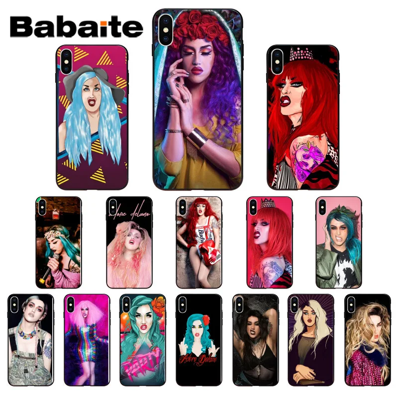 

Babaite Adore Delano Black Soft TPU Phone Case Cover for Apple iPhone 7 8 6 6S Plus X XS MAX 5 5S SE XR Cover