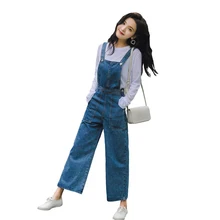 Модные корейские Модели Комбинезонов уличные стильные трендовые женские джинсовые комбинезоны повседневные Комбинезоны женские