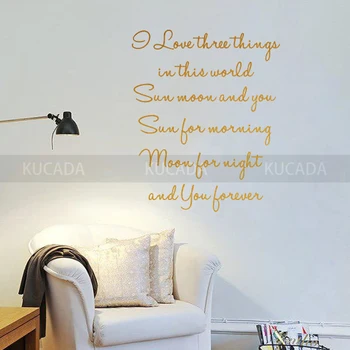 

Vinyl English maxim Home Decoration Simplicity Style Wall sticker bedroom Small sofa DIY Art Murals JG4225