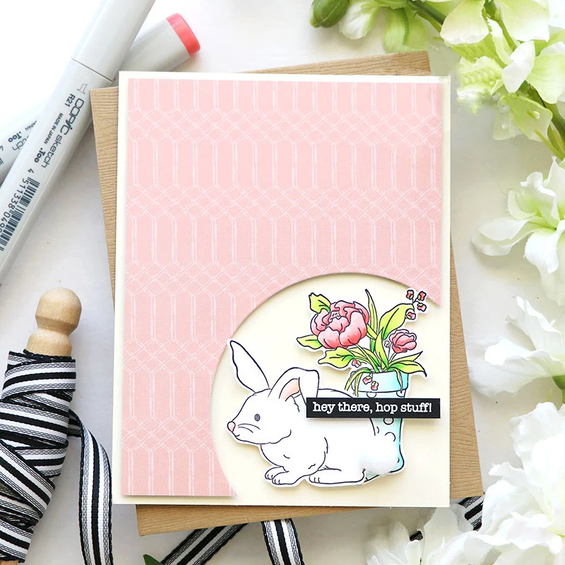 

Rabbit Metal Cutting Dies and Transparent Clear Stamp for DIY Scrapbooking/photo album Decorative Card making