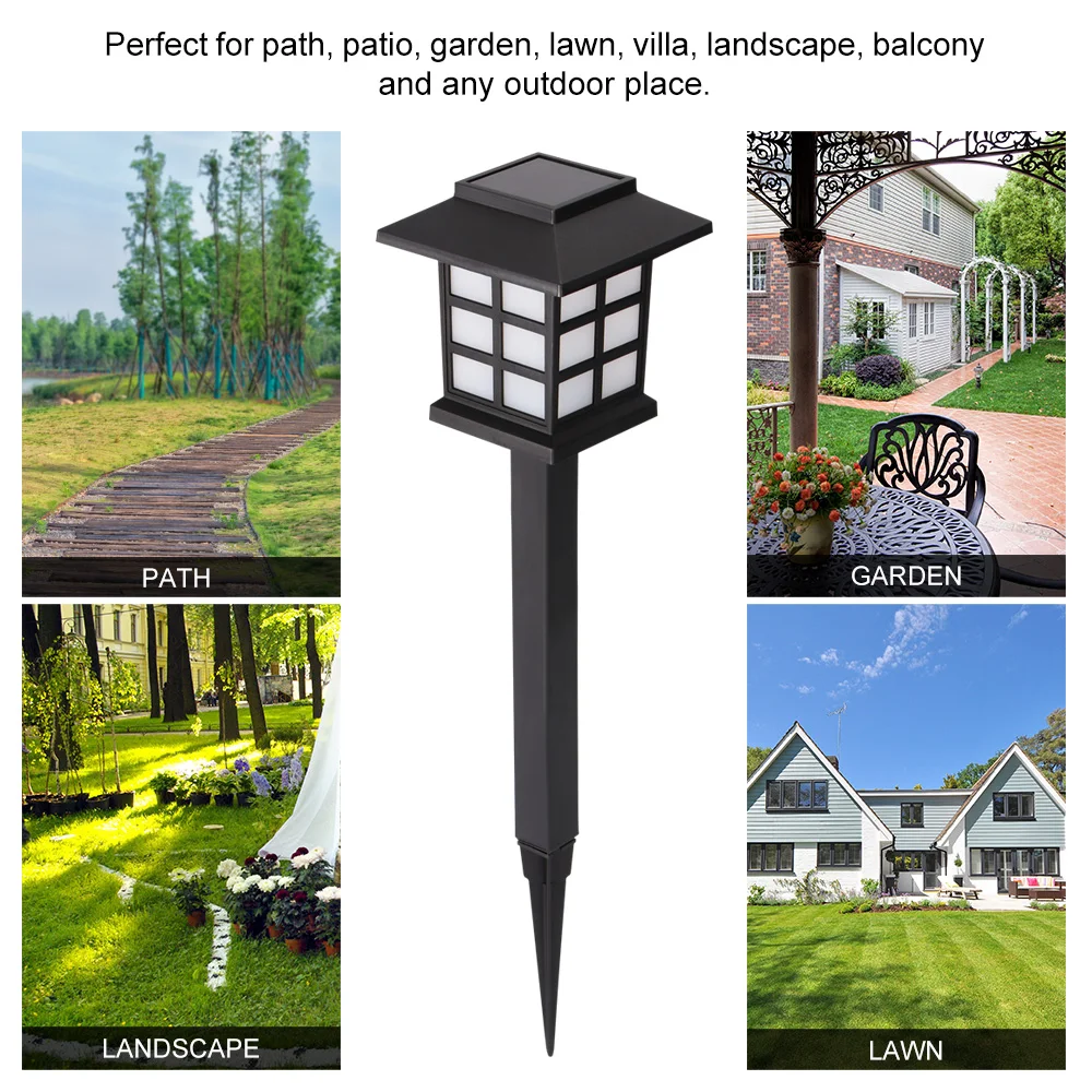 

Black Solar Lantern Lawn Lamps Outdoor Garden Solar Spotlight Pathway Landscape Retro Solar Underground light